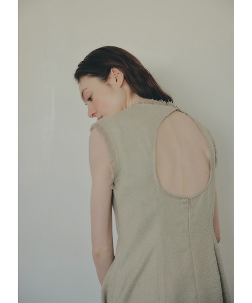 NOTREemor（ノートルエモア）の「summer tweed fringe dress（ワンピース・レディース・ブラウン系その他/ライトグレー・FREE）」の15枚目の写真