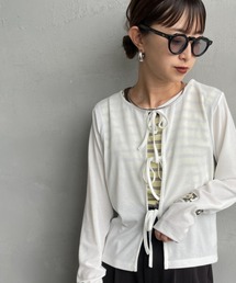 JF Ready Made | [Jf Ready Made/ジェイエフレディメイド] 強撚フライス 2WAY リボンカーディガン(カーディガン/ボレロ)