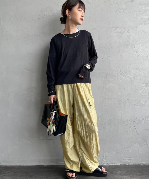 JF Ready Made（ジェイエフレディメイド）の「[Jf Ready Made/ジェイエフレディメイド] 強撚フライス 2WAY リボンカーディガン（カーディガン/ボレロ・レディース・グレー/イエロー/ブラック/ホワイト・F）」の13枚目の写真