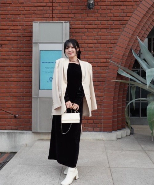 velour ribbon one-piece（ベロアリボンワンピース）（ワンピース