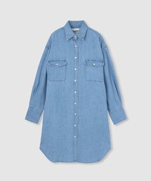Healthy denim　デニムシャツワンピース　Sサイズ　ブルー　54192 DENIM WORK SHIRT DRESS デニム ワークシャツワンピース A42310