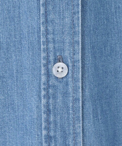 Healthy denim（ヘルシーデニム）の「【HEALTHY(ヘルシー)】 ONION SHIRT ONEPIECE（シャツワンピース・レディース・ライトブルー・1）」の8枚目の写真