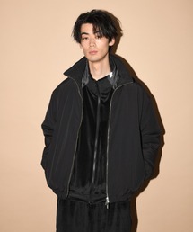Wファスナージャケットブルゾン(コットンナイロン)Zip-up Padded Short Jacket