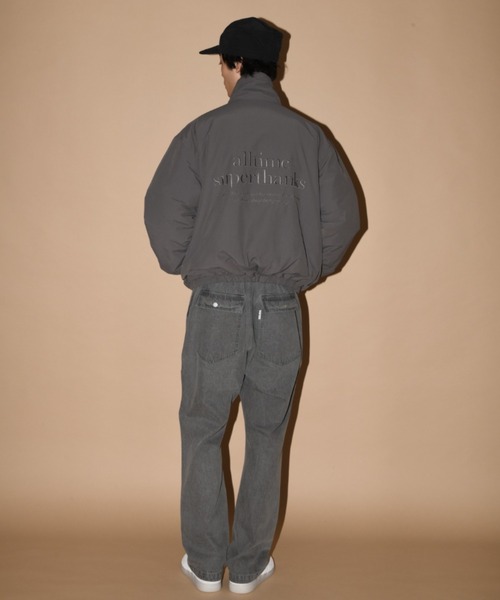 SUPERTHANKS（スーパーサンクス）の「Wファスナージャケットブルゾン(コットンナイロン)Zip-up Padded Short Jacket（ブルゾン・メンズ・ブラック/グレイッシュベージュ/チャコールグレー・L/M/S）」の20枚目の写真