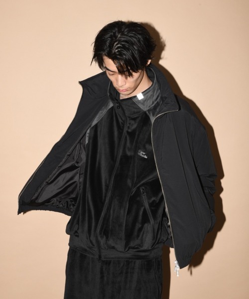 SUPERTHANKS（スーパーサンクス）の「Wファスナージャケットブルゾン(コットンナイロン)Zip-up Padded Short Jacket（ブルゾン・メンズ・ブラック/グレイッシュベージュ/チャコールグレー・L/M/S）」の10枚目の写真