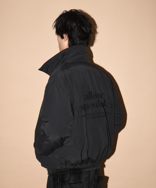 SUPERTHANKS（スーパーサンクス）の「Wファスナージャケットブルゾン(コットンナイロン)Zip-up Padded Short Jacket（ブルゾン・メンズ・ブラック/グレイッシュベージュ/チャコールグレー・L/M/S）」の7枚目の写真