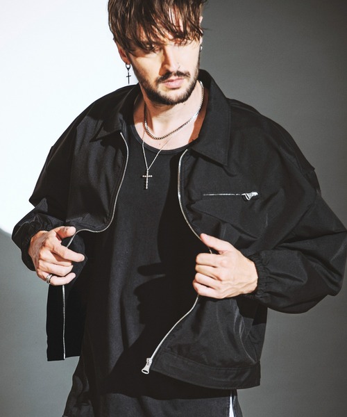 NO ID.(ノーアイディ)の「【NO ID.】Big Swing Top Blouson / ビッグ スイング トップ ブルゾン(ブルゾン・メンズ・ブラック/グレー/その他22・ONE SIZE)」の2枚目の写真