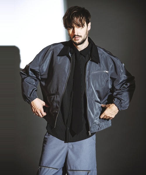 NO ID.(ノーアイディ)の「【NO ID.】Big Swing Top Blouson / ビッグ スイング トップ ブルゾン(ブルゾン・メンズ・ブラック/グレー/その他22・ONE SIZE)」の9枚目の写真