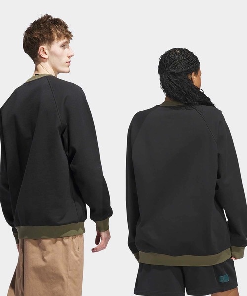 adidas（アディダス）の「スケートボーディングの刺しゅう入りG クルーネックセーター / トレーナー / アディダスオリジナルス adidas Originals（スウェット・メンズ・ブラック・X-SMALL/X-LARGE/SMALL/MEDIUM/LARGE/3XL/XX-LARGE）」の2枚目の写真