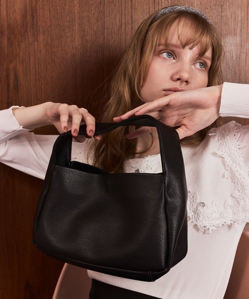 セール】【Cherir Mignon】ポーチ付き 2wayスクエアワンハンドルバッグ 