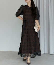 PREFERIR（プレフェリール）の「【結婚式・お呼ばれ】花柄レース Ａライン ロングドレス(S,M,L,XL)（ドレス）」