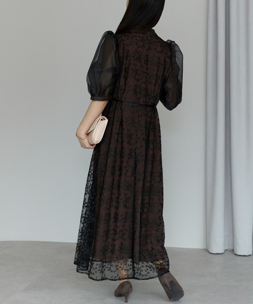 PREFERIR(プレフェリール)の「【結婚式・お呼ばれ】花柄レース Aライン ロングドレス(S,M,L,XL)(ドレス・レディース・グレー/ブラウン・MEDIUM/LARGE/X-LARGE/SMALL)」の19枚目の写真