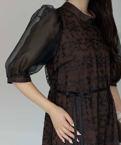 PREFERIR(プレフェリール)の「【結婚式・お呼ばれ】花柄レース Aライン ロングドレス(S,M,L,XL)(ドレス・レディース・グレー/ブラウン・MEDIUM/LARGE/X-LARGE/SMALL)」の22枚目の写真