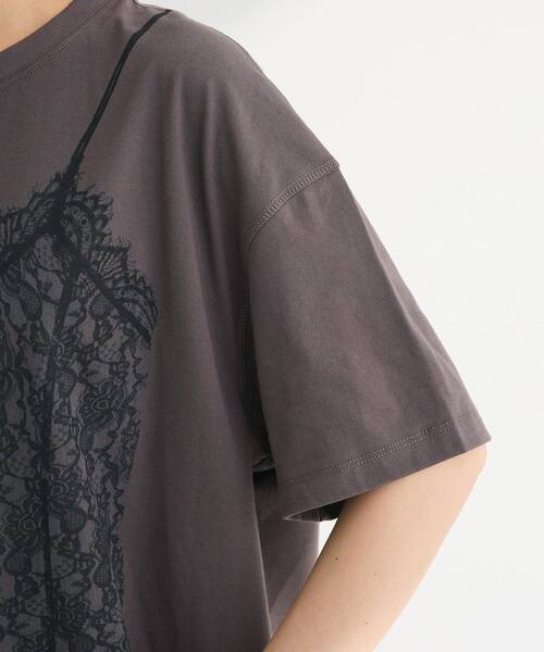 Sugar spoon（シュガースプーン）の「・SUGAR SPOON トロンプルイユTEE（Tシャツ/カットソー・レディース・オフホワイト/チャコールグレー/レッド・FREE）」の12枚目の写真