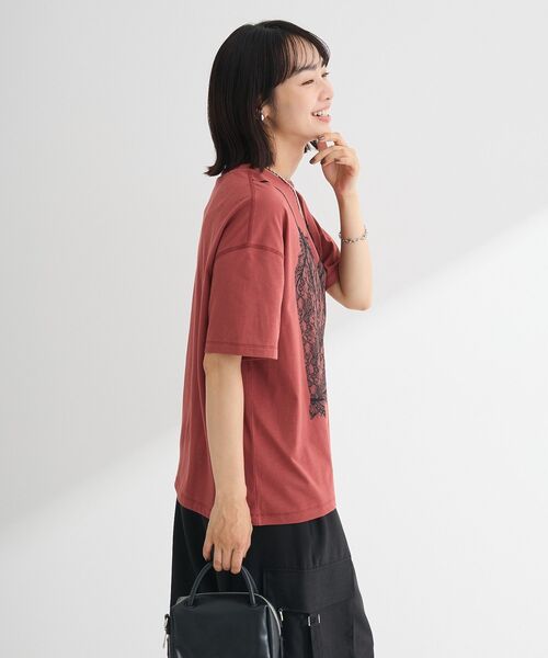 Sugar spoon（シュガースプーン）の「・SUGAR SPOON トロンプルイユTEE（Tシャツ/カットソー・レディース・オフホワイト/チャコールグレー/レッド・FREE）」の21枚目の写真