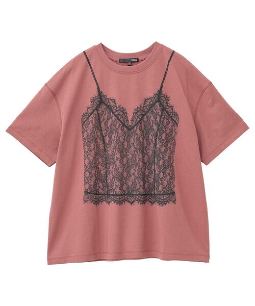 Sugar spoon（シュガースプーン）の「・SUGAR SPOON トロンプルイユTEE（Tシャツ/カットソー・レディース・オフホワイト/チャコールグレー/レッド・FREE）」の22枚目の写真