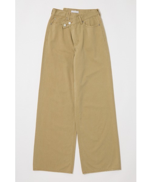 MOUSSY（マウジー）の「CROSS CHINO WIDE STRAIGHT（チノパンツ・レディース・ベージュ/ブラウン・0/1/2）」の3枚目の写真