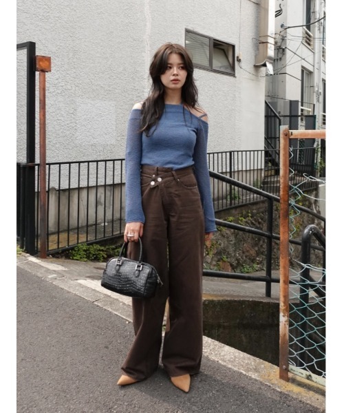 moussy CROSS CHINO WIDE STRAIGHT ブラウン 1 MOUSSY | CROSS CHINO WIDE STRAIGHT (ワイド ) |SHEL'TTER WEBSTORE