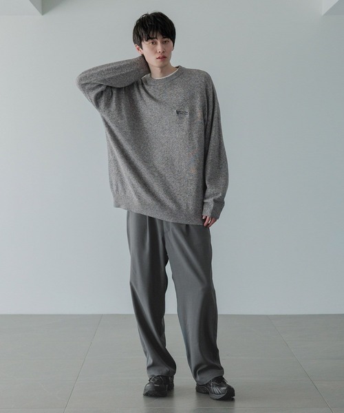 LOWRYS FARM（ローリーズファーム）の「【LFM(U)】ハイゲージニットクループルオーバー　 593283（ニット/セーター・メンズ・ピンク/ブラック/グレー・FREE）」の5枚目の写真