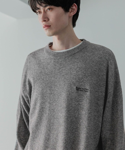 LOWRYS FARM（ローリーズファーム）の「【LFM(U)】ハイゲージニットクループルオーバー　 593283（ニット/セーター・メンズ・ピンク/ブラック/グレー・FREE）」の9枚目の写真