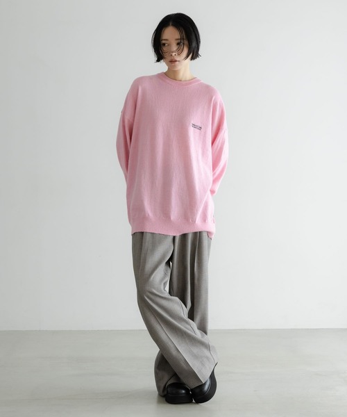 LFM(U)】ハイゲージニットクループルオーバー 593283（ニット/セーター