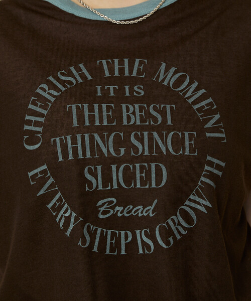 FREAK'S STORE（フリークスストア）の「シアー リンガーロゴTシャツ（Tシャツ/カットソー・レディース・ブラウン/グレー/オフホワイト・ﾌﾘ-）」の15枚目の写真