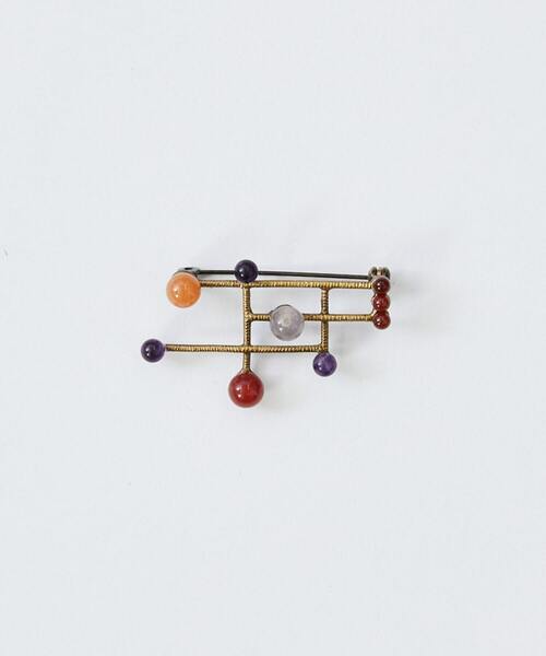 LOISIR（ロワズィール）の「ステンドグラスモチーフ天然石ブローチ（ブローチ/コサージュ・レディース・グリーン系その他/レッド系その他・FREE）」の2枚目の写真