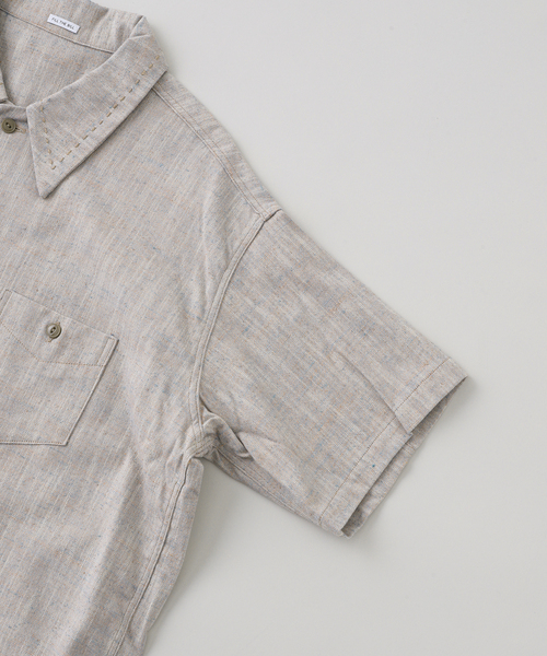 FILL THE BILL(フィルザビル)の「FILL THE BILL / フィルザビル PALM BEACH SHIRT 307-251003(シャツ/ブラウス・メンズ・ベージュ・MEDIUM/LARGE)」の3枚目の写真