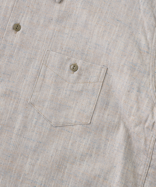 FILL THE BILL(フィルザビル)の「FILL THE BILL / フィルザビル PALM BEACH SHIRT 307-251003(シャツ/ブラウス・メンズ・ベージュ・MEDIUM/LARGE)」の4枚目の写真