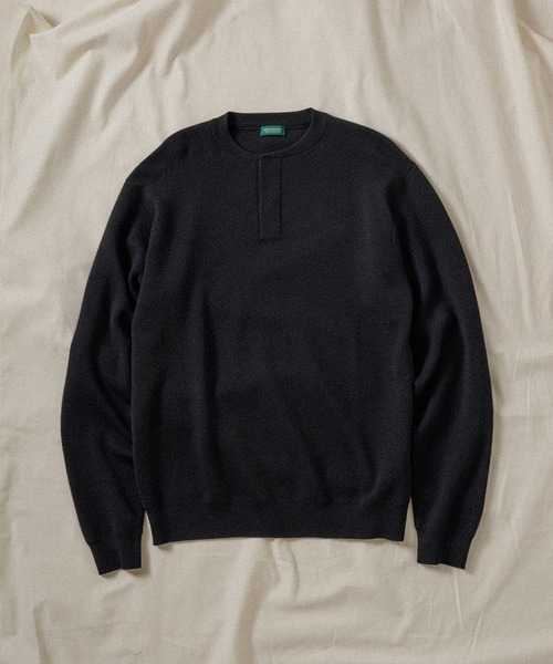 WILD LIFE TAILOR】HENLEY NECK LS KNIT（ニット/セーター