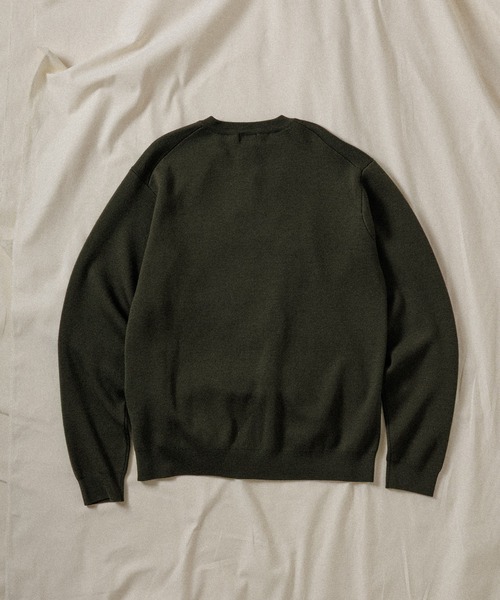 WILD LIFE TAILOR Adam et Rope'（ワイルドテーラーアダムエロペ　）の「【WILD LIFE TAILOR】HENLEY NECK LS KNIT（ニット/セーター・メンズ・ブラック/オリーブ・M/L）」の4枚目の写真