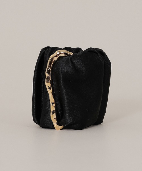 Monocoro toppi（モノコロトッピ）の「サテン　ロールカフ　ヘアカフ　ポニーフック（その他ヘアアクセサリー・レディース・ブラック/ブラウン系その他/ライトグレー・フリー）」の4枚目の写真