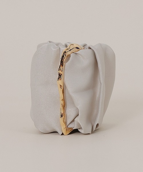 Monocoro toppi（モノコロトッピ）の「サテン　ロールカフ　ヘアカフ　ポニーフック（その他ヘアアクセサリー・レディース・ブラック/ブラウン系その他/ライトグレー・フリー）」の5枚目の写真