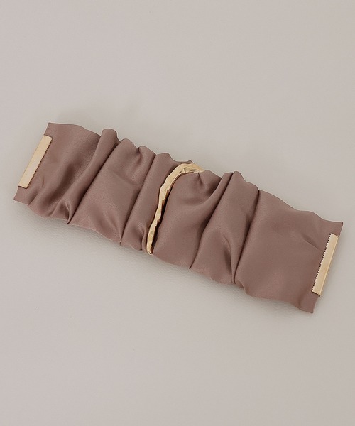 Monocoro toppi（モノコロトッピ）の「サテン　ロールカフ　ヘアカフ　ポニーフック（その他ヘアアクセサリー・レディース・ブラック/ブラウン系その他/ライトグレー・フリー）」の7枚目の写真