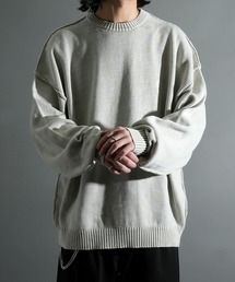 Starting Over（スターティングオーバー）の「ヴィンテージライク ピグメント加工 ワンポイント刺繍 プルオーバー クルーネック コットンニット（ニット/セーター）」