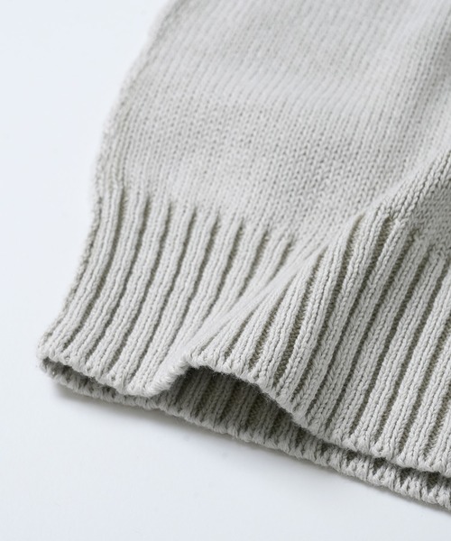 Starting Over（スターティングオーバー）の「ヴィンテージライク ピグメント加工 ワンポイント刺繍 プルオーバー クルーネック コットンニット（ニット/セーター・メンズ・ブラック/マスタード/ベージュ・L/M）」の7枚目の写真