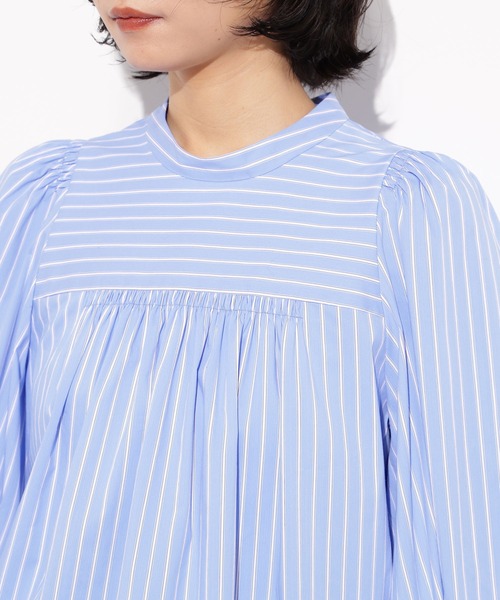 N.（N. Natural Beauty Basic）（エヌエヌナチュラルビューティーベーシック）の「バックリボンストライプブラウス（シャツ/ブラウス・レディース・ブルー系その他/ブラウン系その他・MEDIUM）」の11枚目の写真