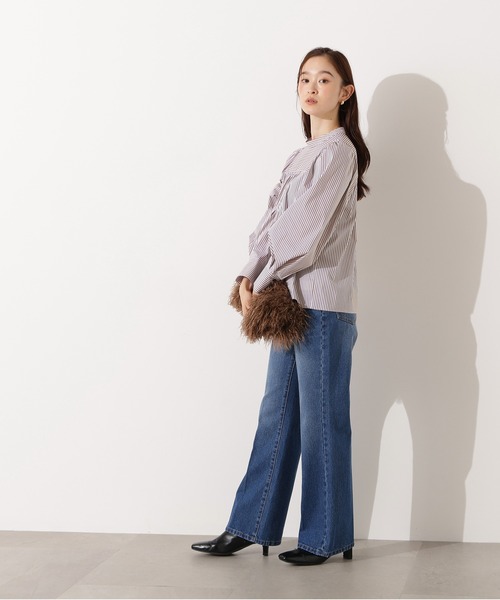 N.（N. Natural Beauty Basic）（エヌエヌナチュラルビューティーベーシック）の「バックリボンストライプブラウス（シャツ/ブラウス・レディース・ブルー系その他/ブラウン系その他・MEDIUM）」の18枚目の写真