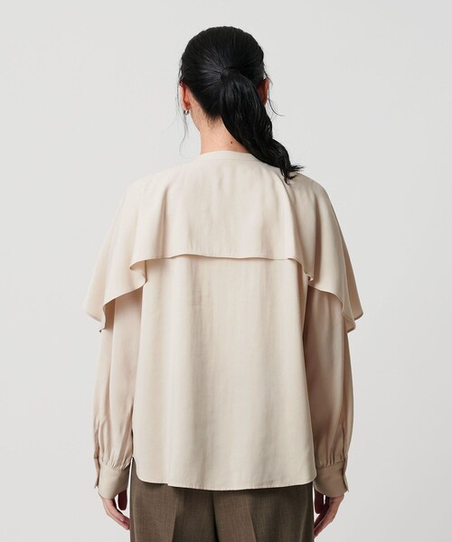 BEAUTY&YOUTH UNITED ARROWS(ビューティーアンドユースユナイテッドアローズ)の「【WEB限定 Wardrobe DAILY MINIMAL】フリルレイヤーブラウス ウォッシャブル(シャツ/ブラウス・レディース・ベージュ/ダークブラウン/オフホワイト・FREE)」の15枚目の写真