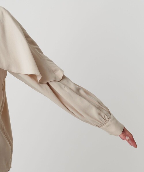 BEAUTY&YOUTH UNITED ARROWS(ビューティーアンドユースユナイテッドアローズ)の「【WEB限定 Wardrobe DAILY MINIMAL】フリルレイヤーブラウス ウォッシャブル(シャツ/ブラウス・レディース・ベージュ/ダークブラウン/オフホワイト・FREE)」の17枚目の写真