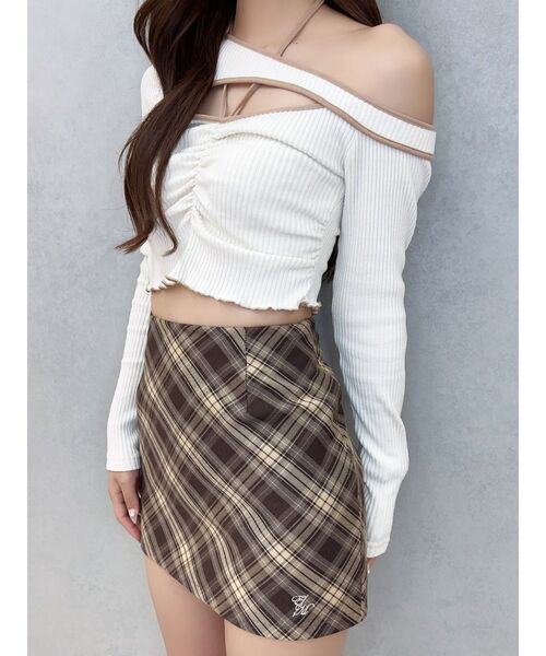 EATME（イートミー）の「チェックミニスカート（スカート・レディース・キャメル/ネイビー・SMALL/MEDIUM）」の15枚目の写真