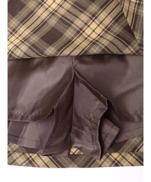 EATME（イートミー）の「チェックミニスカート（スカート・レディース・キャメル/ネイビー・SMALL/MEDIUM）」の8枚目の写真
