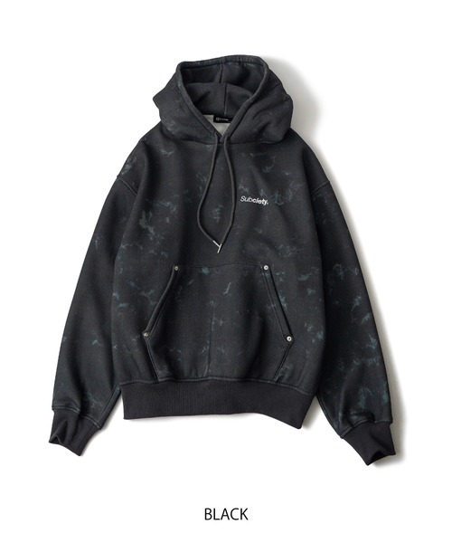 Subciety（サブサエティ）の「Patterned hoodie（パーカー・メンズ・ブラック/カモフラージュ/レオパード/ブラック系その他・X-LARGE/LARGE/MEDIUM/SMALL）」の5枚目の写真