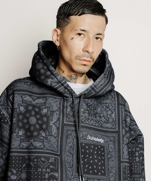 Subciety（サブサエティ）の「Patterned hoodie（パーカー・メンズ・ブラック/カモフラージュ/レオパード/ブラック系その他・X-LARGE/LARGE/MEDIUM/SMALL）」の15枚目の写真