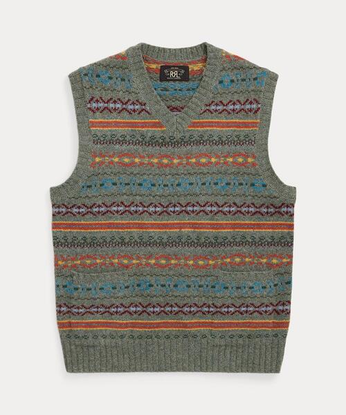 RRL（ダブル アール エル）の「インディゴ ストライプ ドビー ベスト