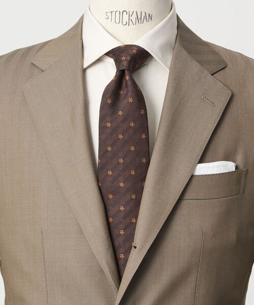 green label relaxing(グリーンレーベルリラクシング)の「GLR ジャパン タンゴ 8.0cm コモン2 ネクタイ(ネクタイ・メンズ・ネイビー/ダークブラウン・FREE)」の2枚目の写真