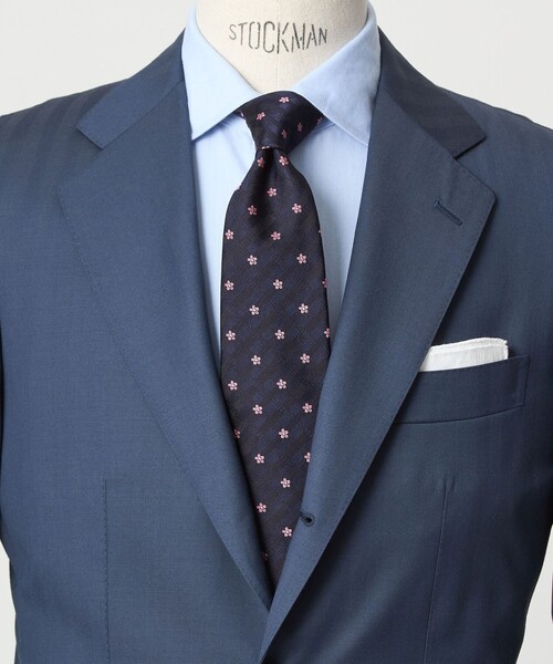 green label relaxing(グリーンレーベルリラクシング)の「GLR ジャパン タンゴ 8.0cm コモン2 ネクタイ(ネクタイ・メンズ・ネイビー/ダークブラウン・FREE)」の1枚目の写真