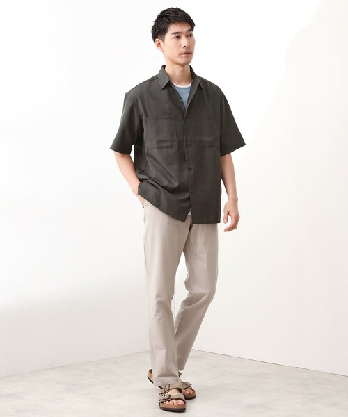 THE SHOP TK （ザ ショップ ティーケー ）の「【ご好評につき再入荷！】ドライポリシャツ　洗濯機OK（シャツ/ブラウス・メンズ・チャコールグレー/ブルー/ベージュ・02/03/04）」の20枚目の写真