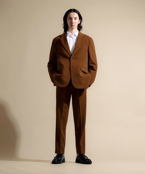 セットアップ CALIFORNIA OUTFITTERS テーラード ジャケット テーパード パンツ スラックス ネイビー 紺 青 ブルー サイズ l スーツ 無地 CALIFORNIA OUTFITTERS｜カリフォルニア アウトフィッターズ（メンズ