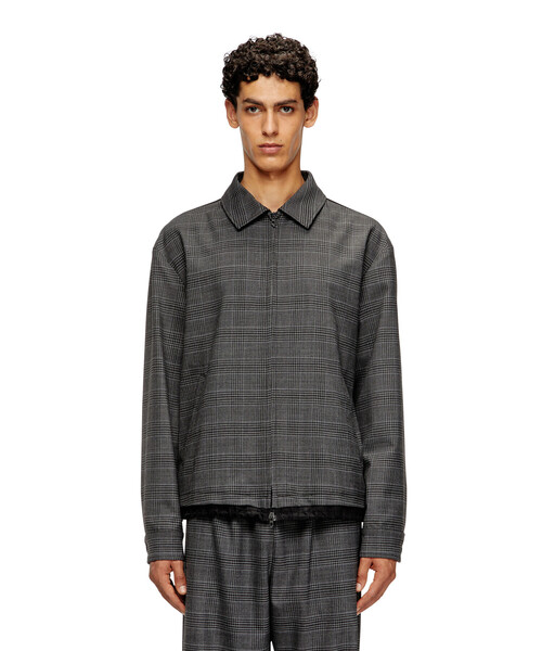 DIESEL（ディーゼル）の「メンズ グレンチェックジャケット J-TING（ブルゾン・メンズ・ブラック・44/46/48/50/52/54）」の2枚目の写真